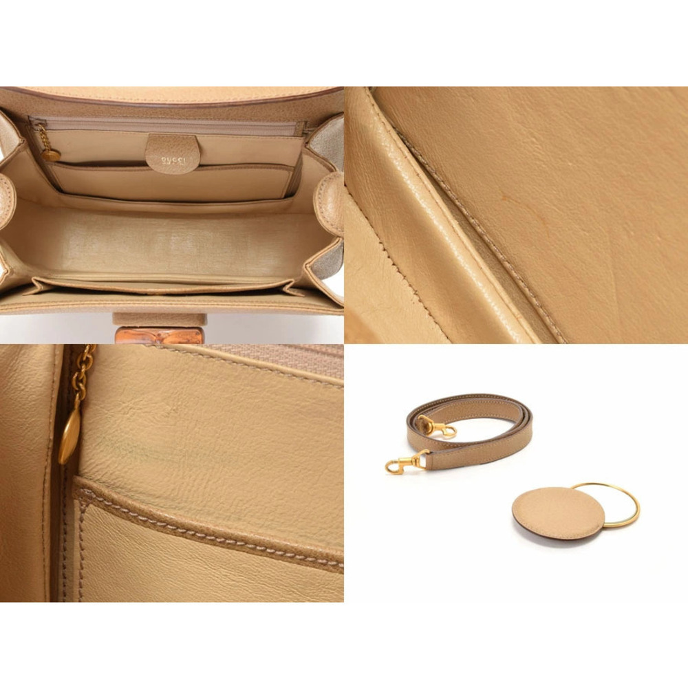 Gucci Bamboo 2way Bag Beige Mirror - Picture 9 of 9
